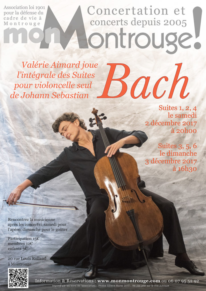 Valérie Aimard jouera l'intégrale des Suites pour violoncelle seul de JS Bach